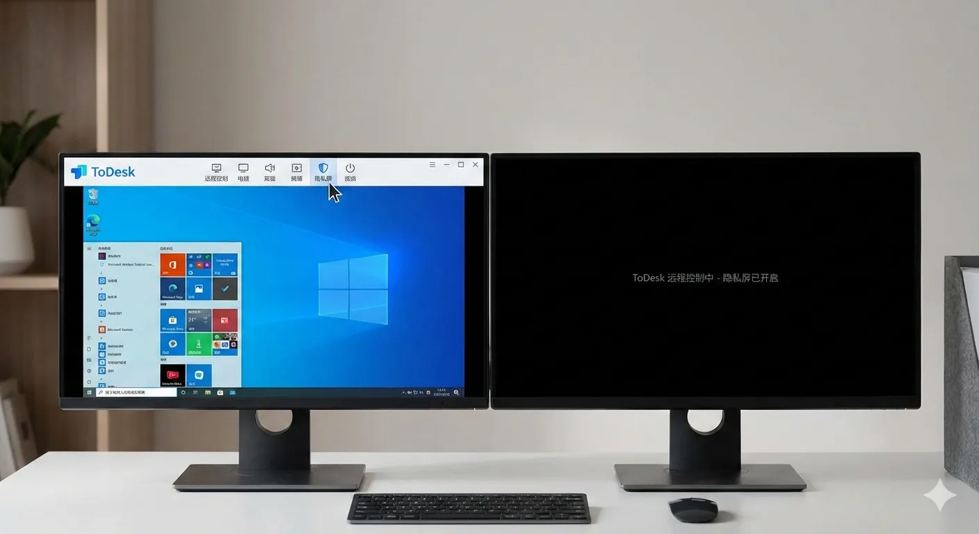 ToDesk 远程控制时如何开启隐私屏保护？